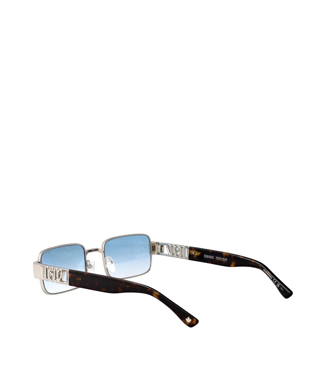 DSQUARED2 Серебряные металлические солнцезащитные очки, фото 4