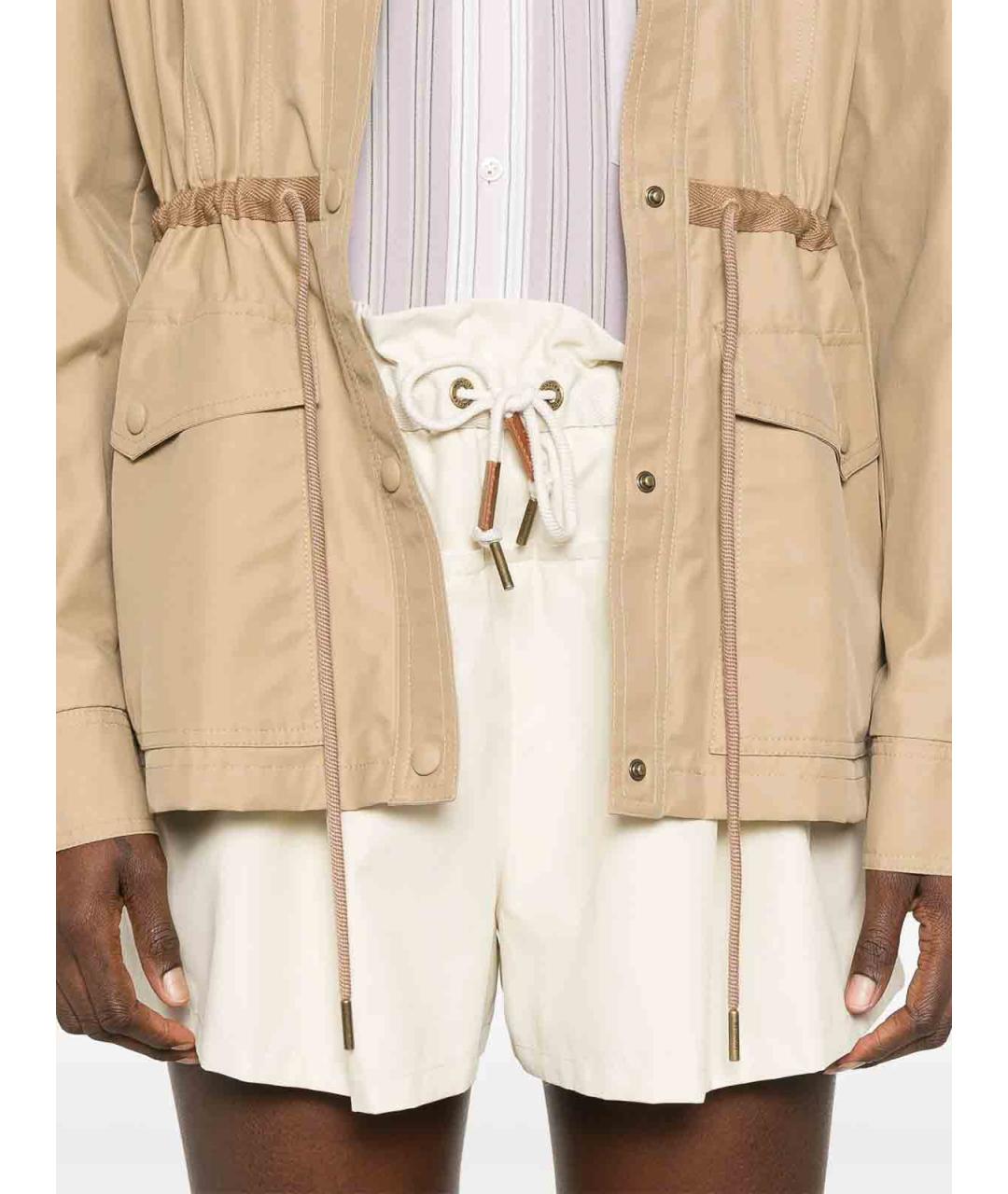 MONCLER Бежевые хлопковые шорты, фото 5