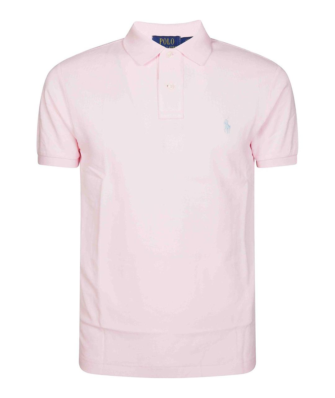 POLO RALPH LAUREN Розовое хлопковое поло с коротким рукавом, фото 1