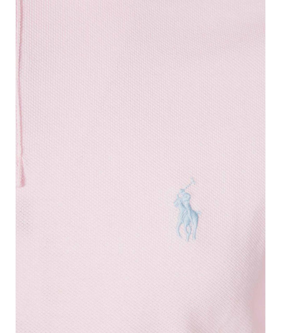 POLO RALPH LAUREN Розовое хлопковое поло с коротким рукавом, фото 3