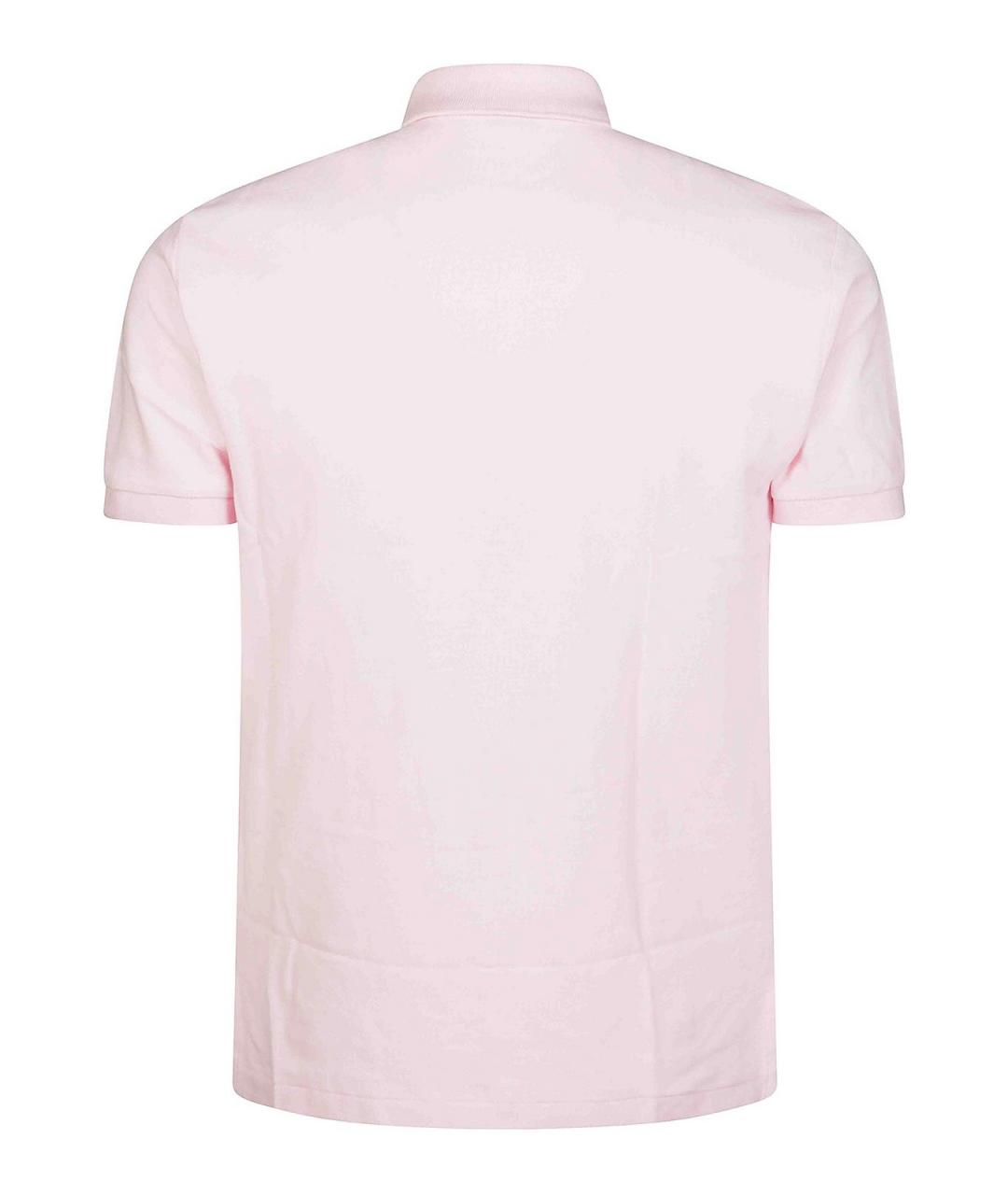 POLO RALPH LAUREN Розовое хлопковое поло с коротким рукавом, фото 2