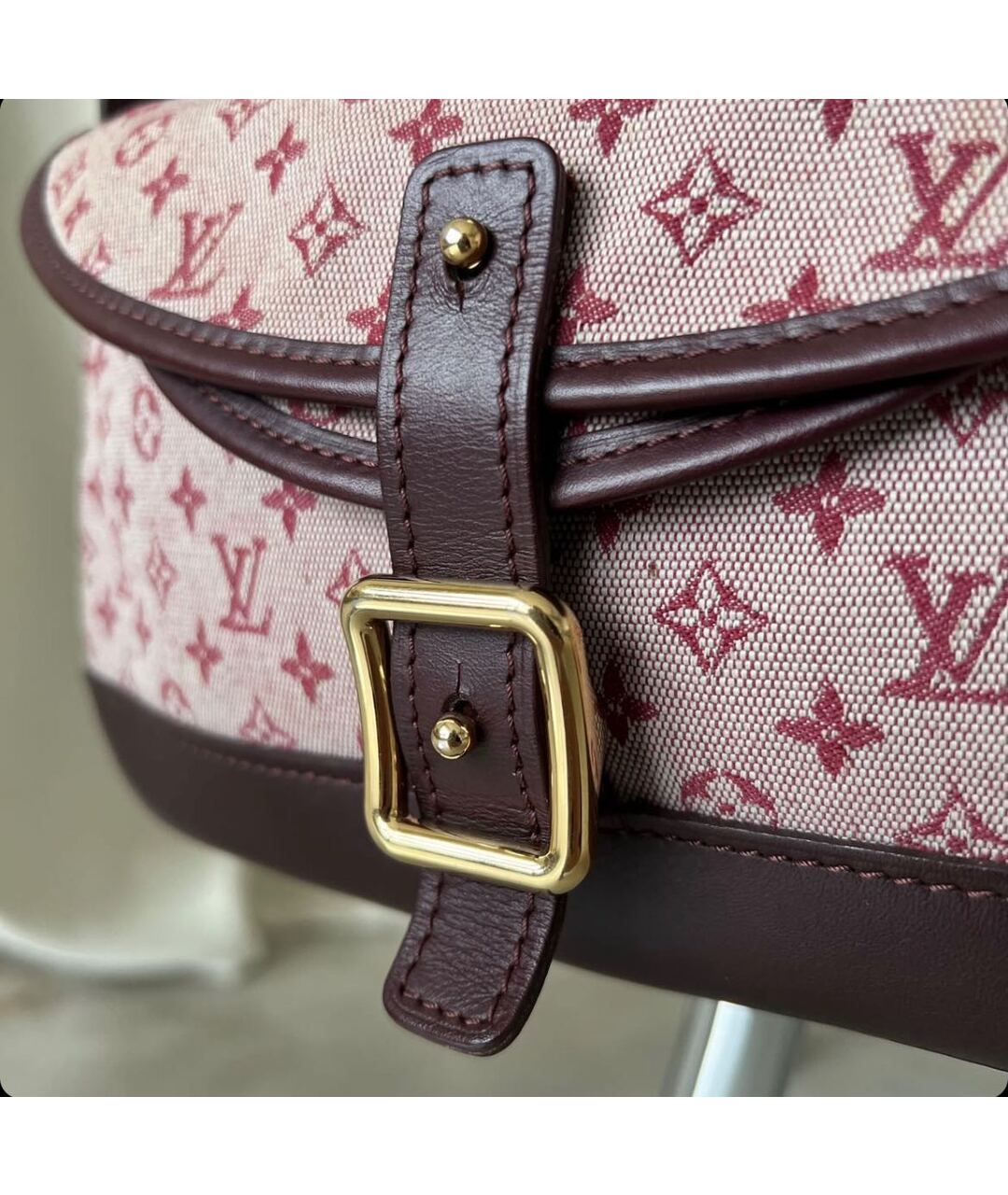 LOUIS VUITTON Розовая тканевая сумка с короткими ручками, фото 2