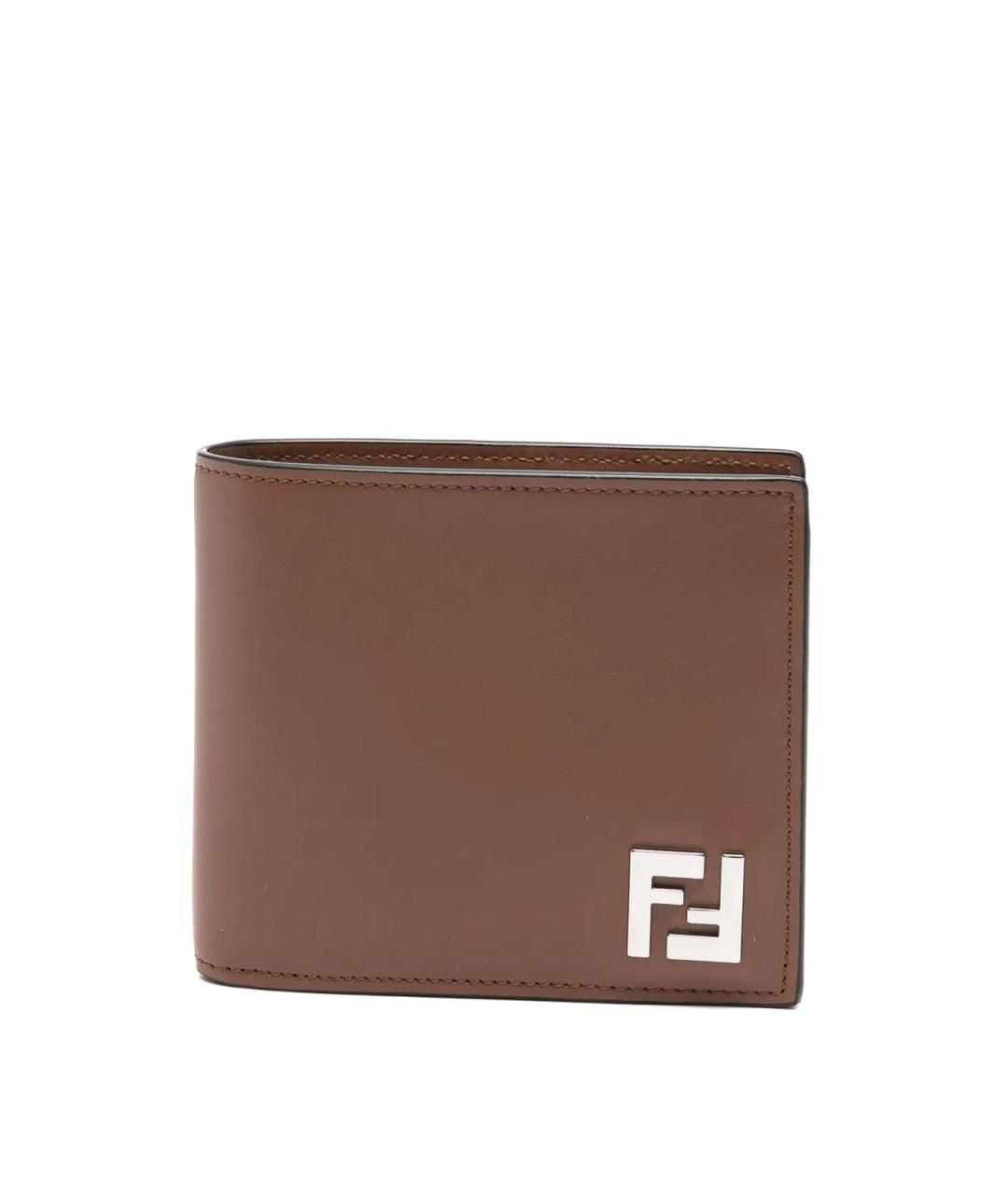 FENDI Коричневый кожаный кошелек, фото 1
