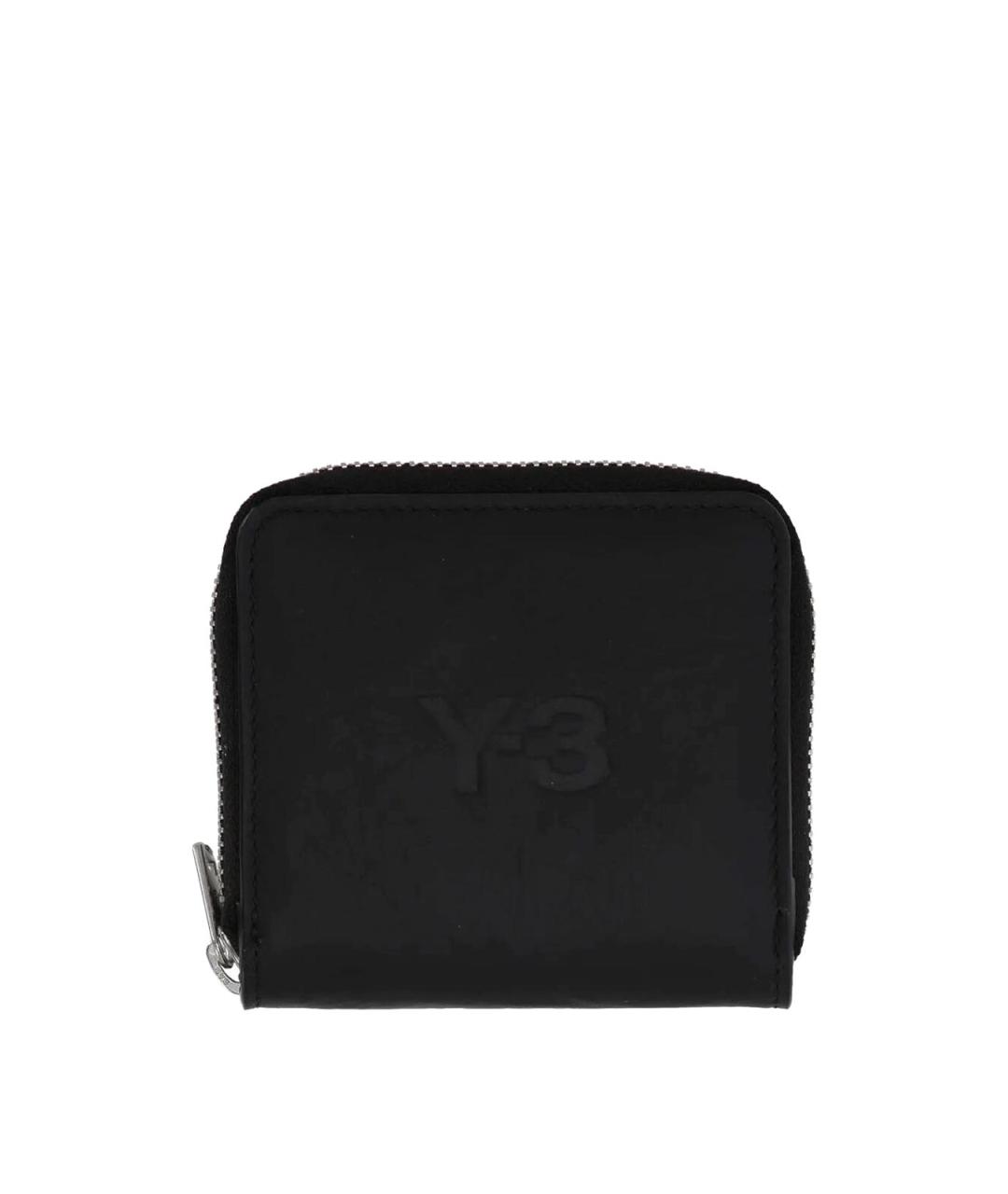 Y-3 Черный кожаный кошелек, фото 1