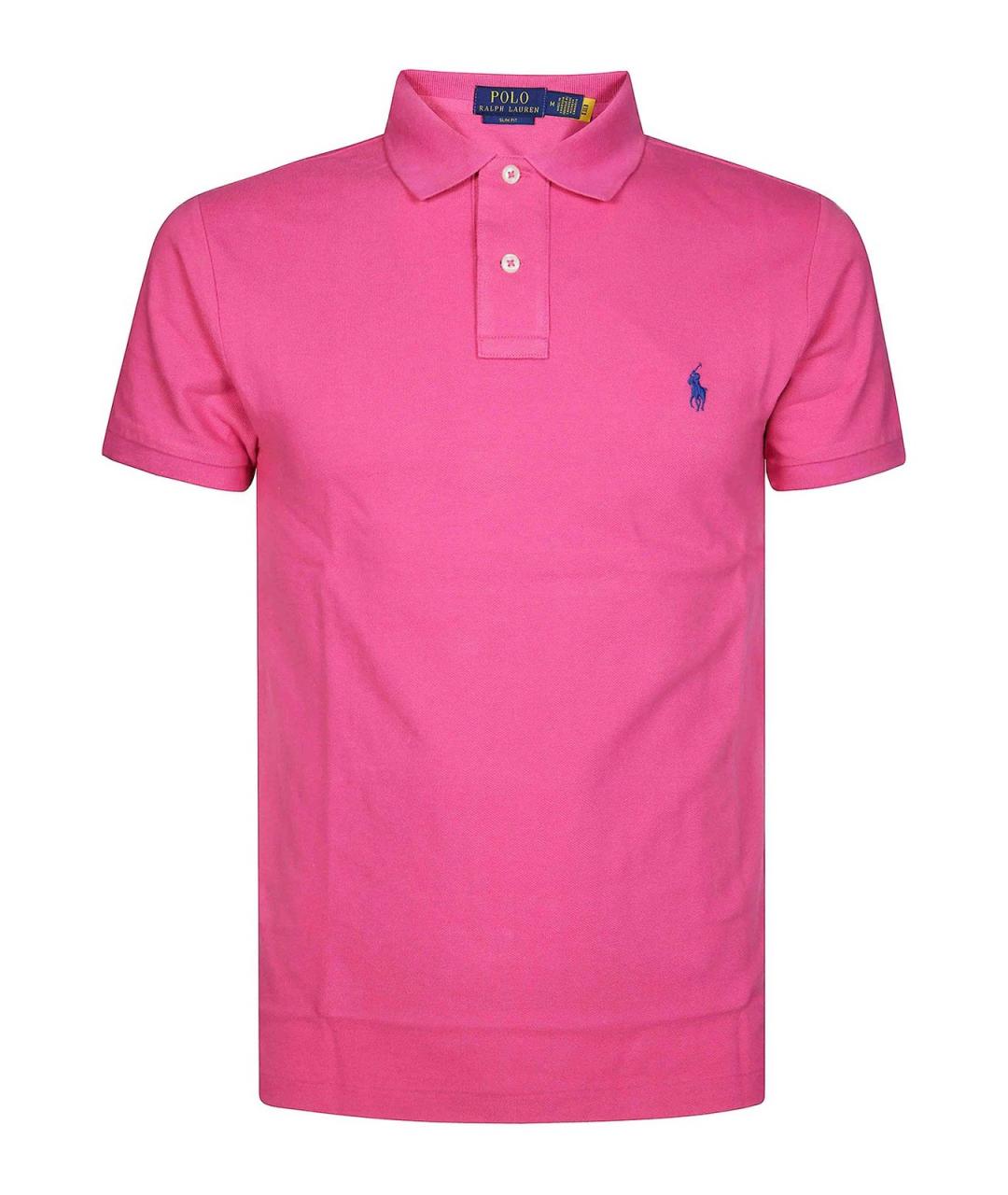 POLO RALPH LAUREN Розовое хлопковое поло с коротким рукавом, фото 1