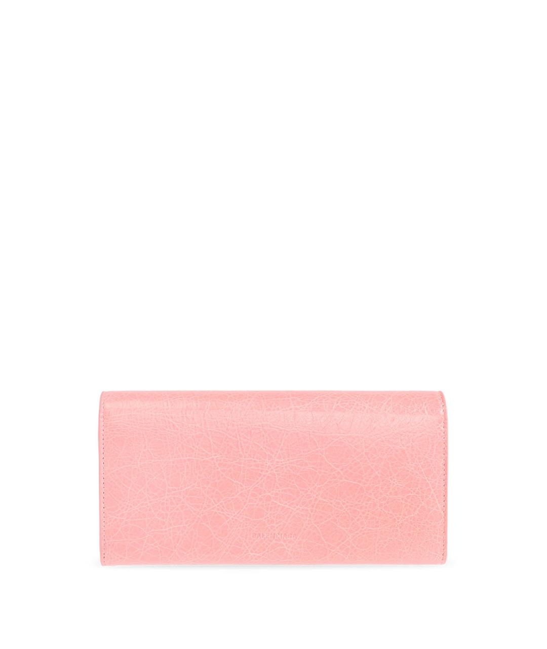 BALENCIAGA Розовый кожаный кошелек, фото 2