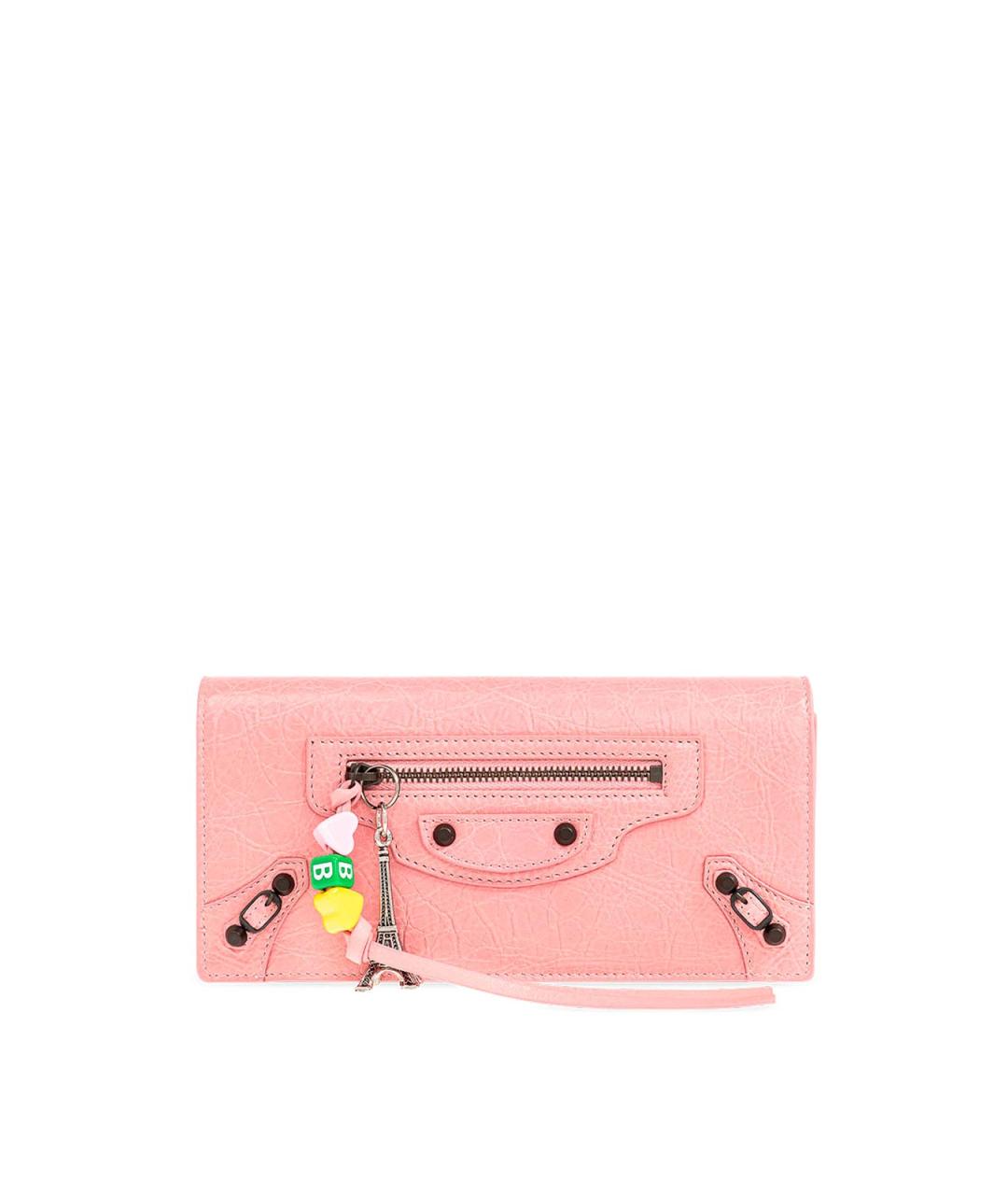 BALENCIAGA Розовый кожаный кошелек, фото 1