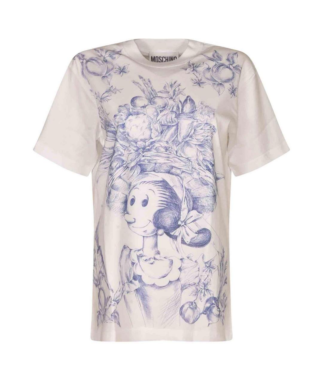 MOSCHINO Белая футболка, фото 1