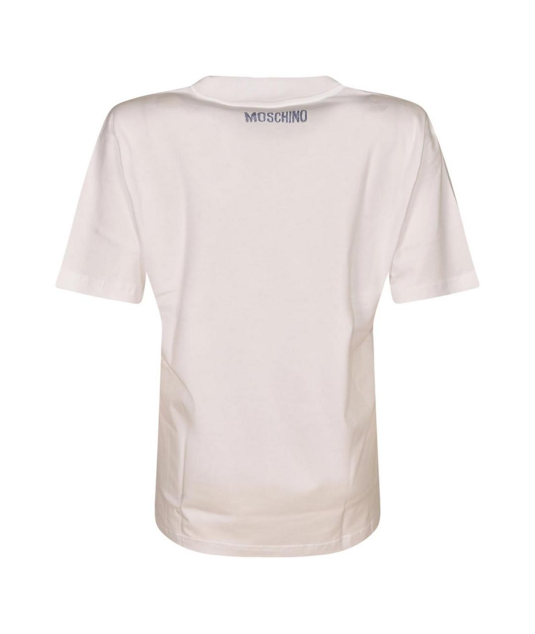 MOSCHINO Белая футболка, фото 2