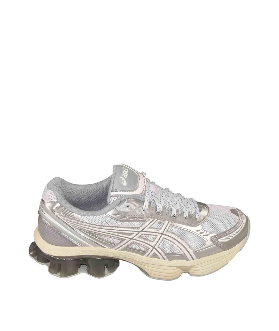 ASICS Белые текстильные низкие кроссовки / кеды, фото 1