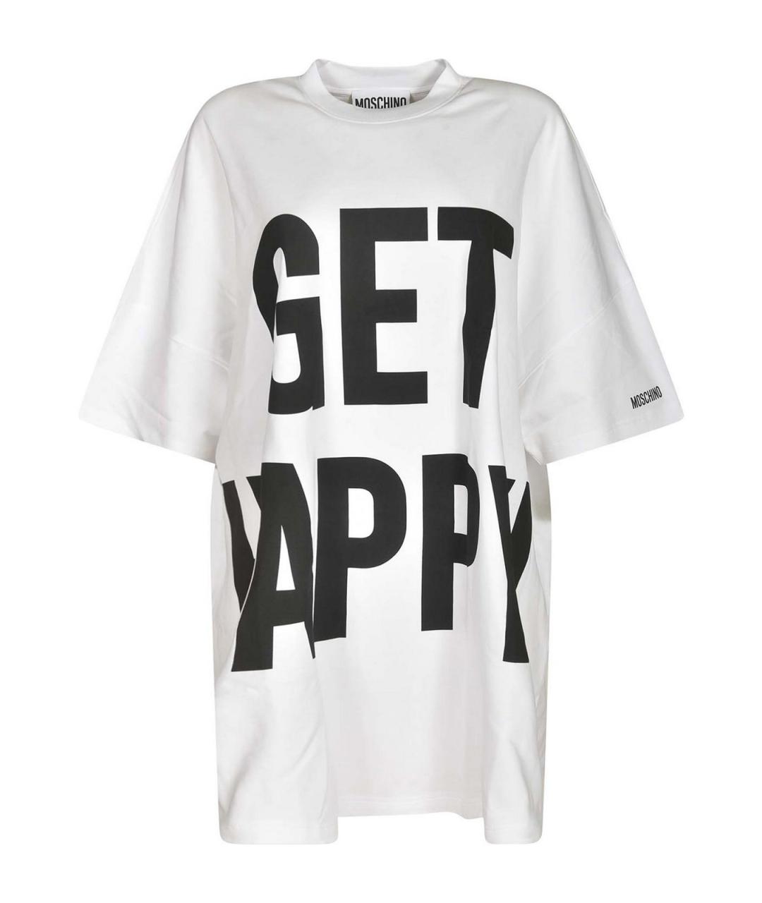 MOSCHINO Белое хлопковое повседневное платье, фото 1