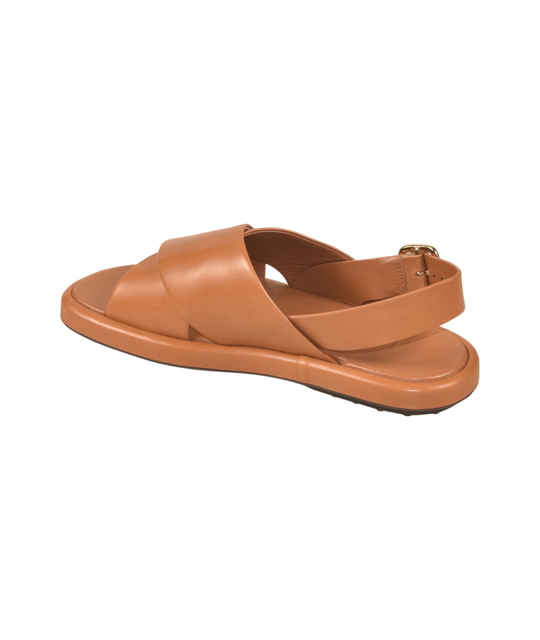 TOD'S Коричневые кожаные сандалии, фото 3