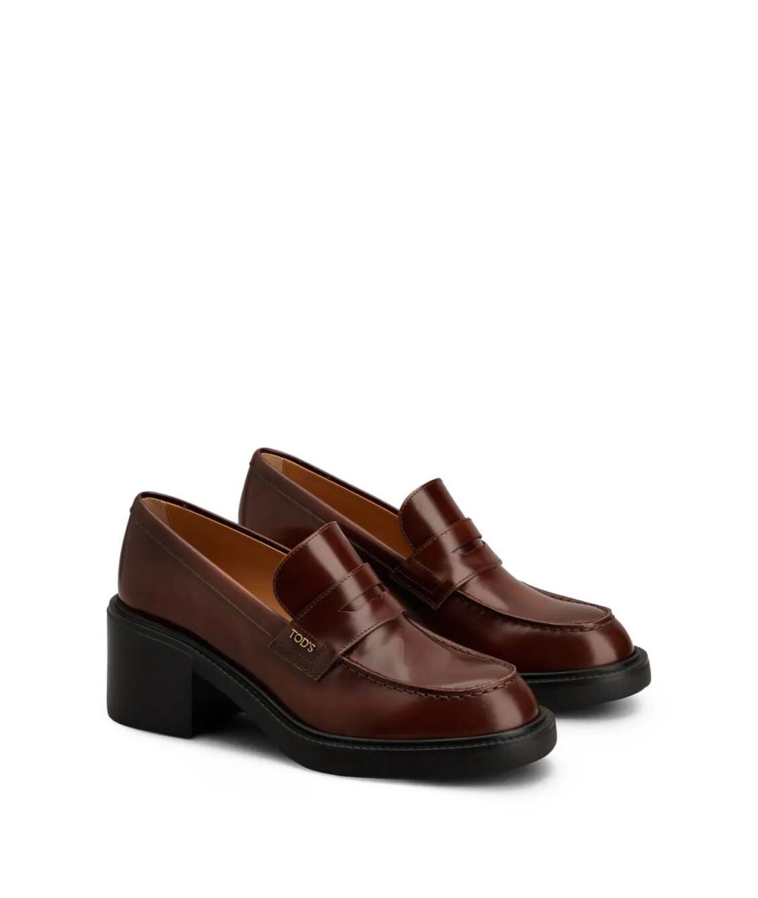 TOD'S Коричневые кожаные лоферы, фото 2