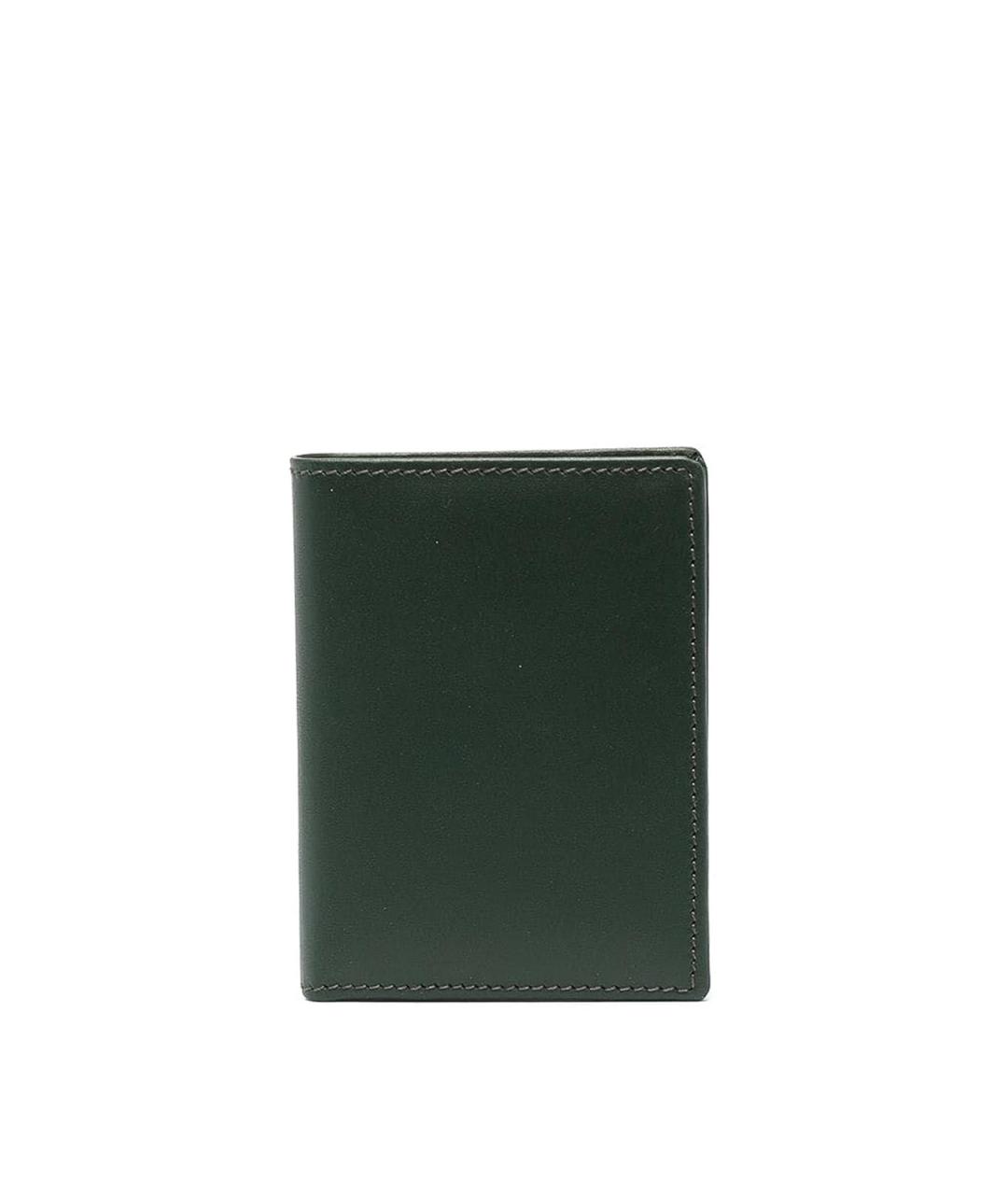 COMME DES GARÇONS WALLET Зеленый кожаный кошелек, фото 1