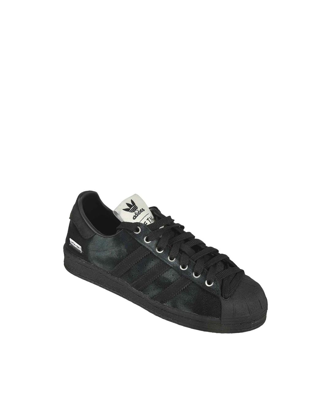 ADIDAS Черные текстильные низкие кроссовки / кеды, фото 2