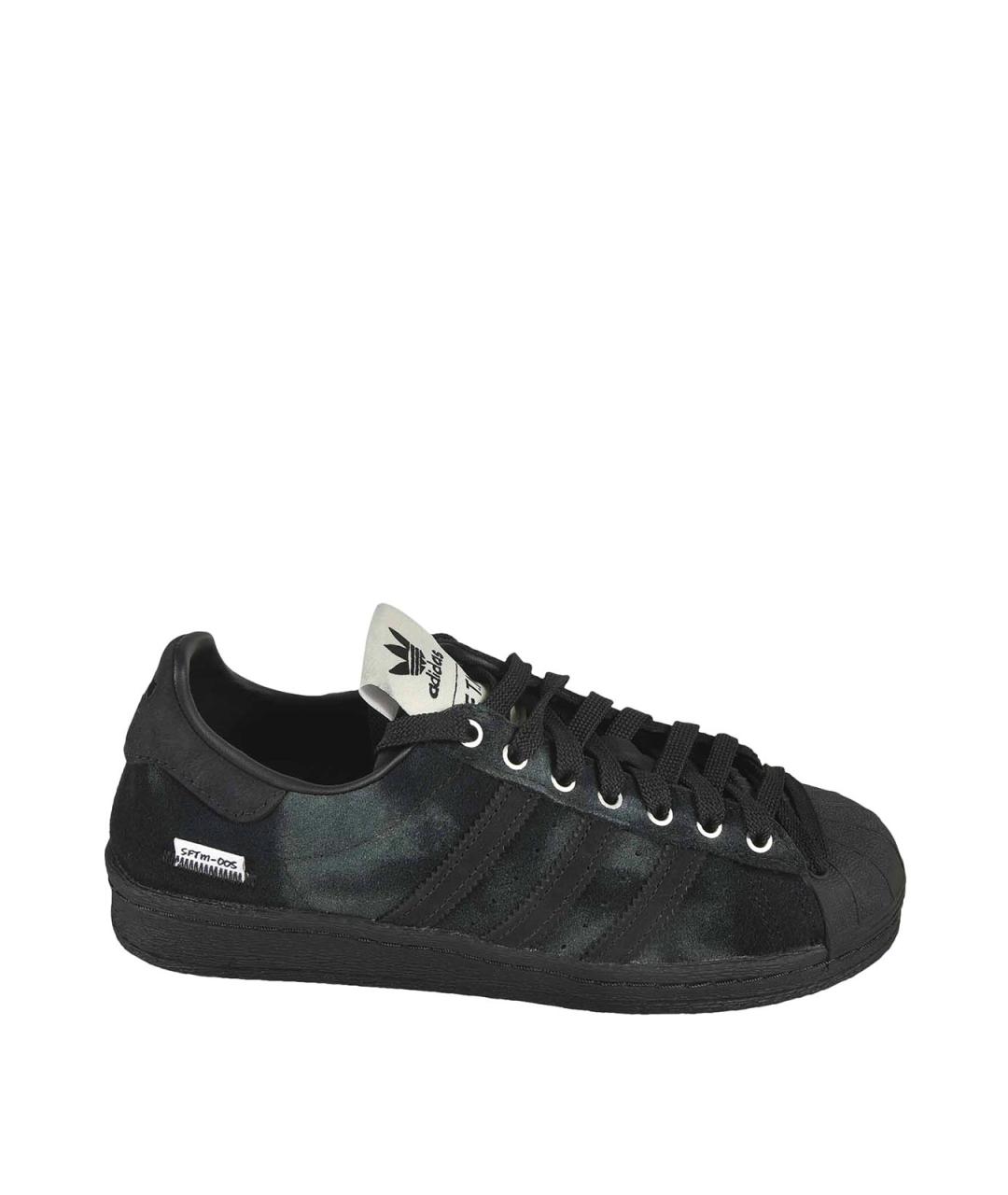 ADIDAS Черные текстильные низкие кроссовки / кеды, фото 1