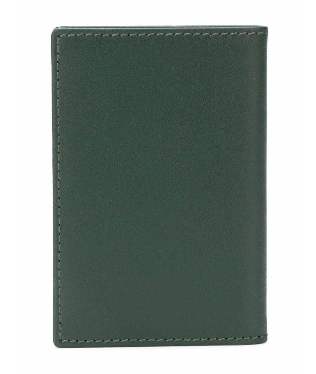COMME DES GARÇONS WALLET Зеленый кожаный кошелек, фото 3