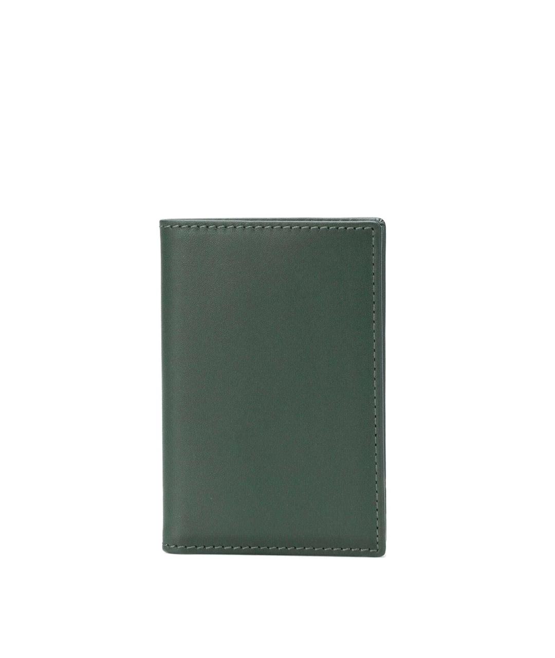 COMME DES GARÇONS WALLET Зеленый кожаный кошелек, фото 1