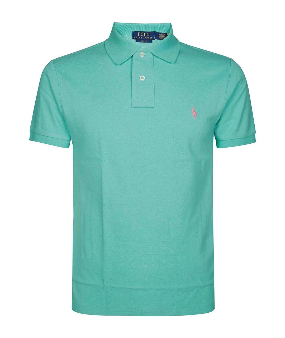 POLO RALPH LAUREN Зеленое хлопковое поло с коротким рукавом, фото 1