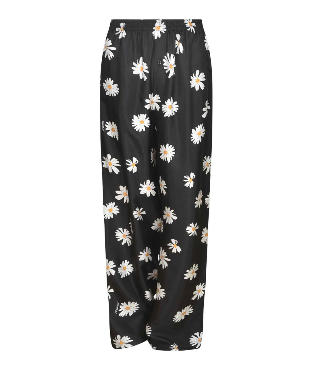 MOSCHINO Черные шелковые прямые брюки, фото 1