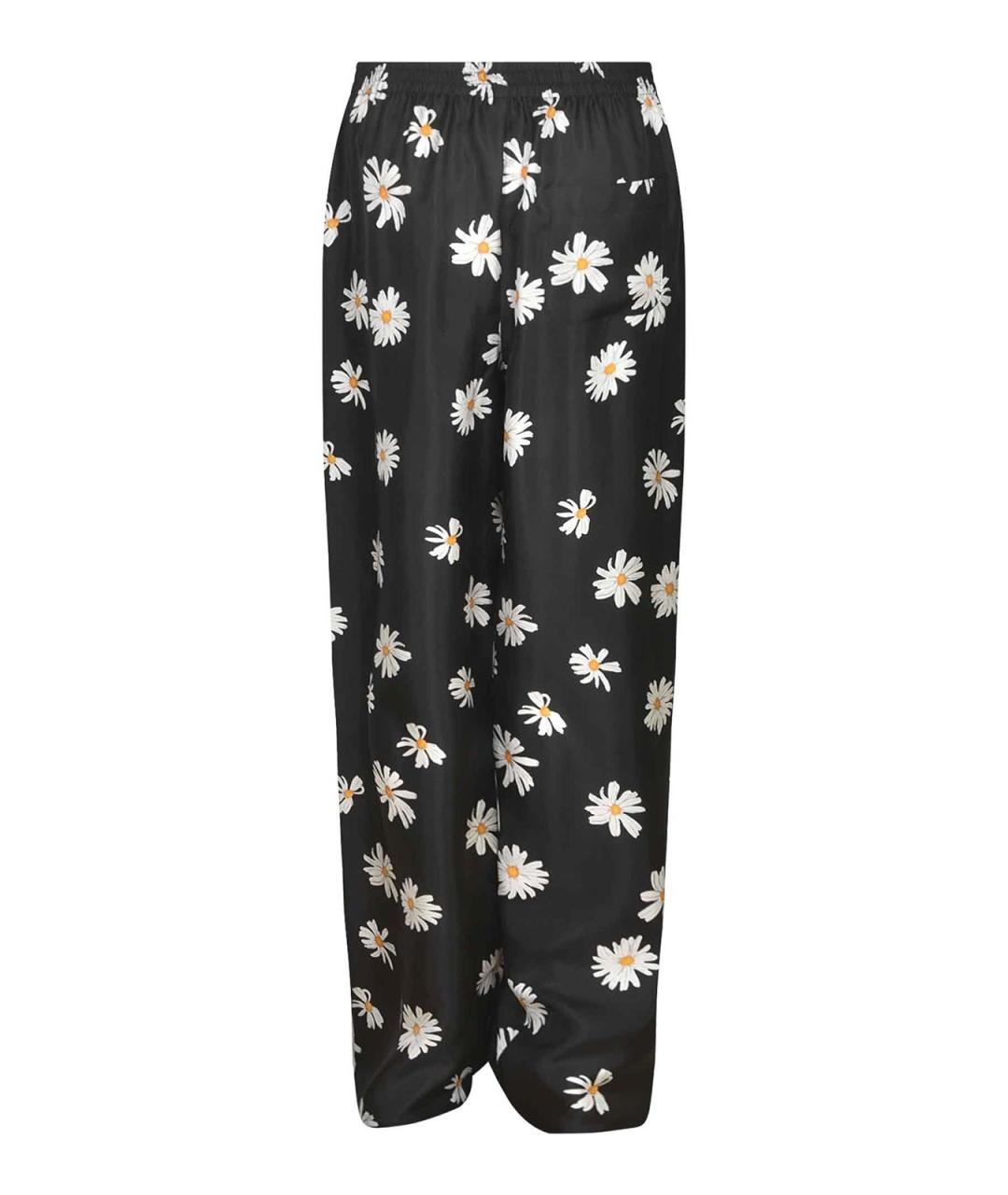 MOSCHINO Черные шелковые прямые брюки, фото 2