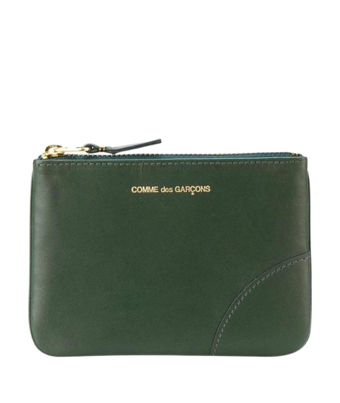 COMME DES GARÇONS WALLET Зеленый кожаный кошелек, фото 1