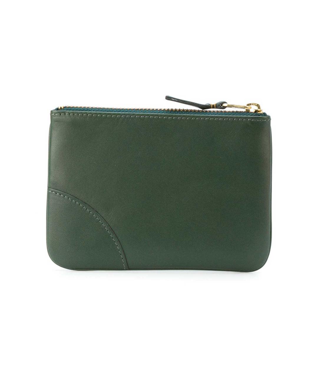 COMME DES GARÇONS WALLET Зеленый кожаный кошелек, фото 2
