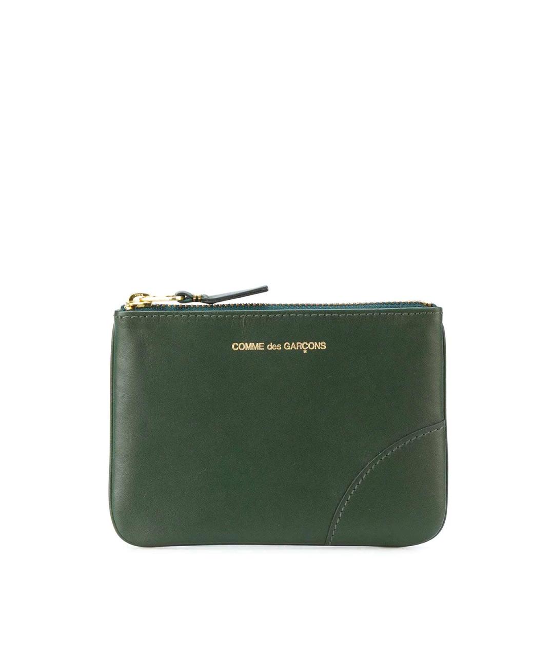 COMME DES GARÇONS WALLET Зеленый кожаный кошелек, фото 3