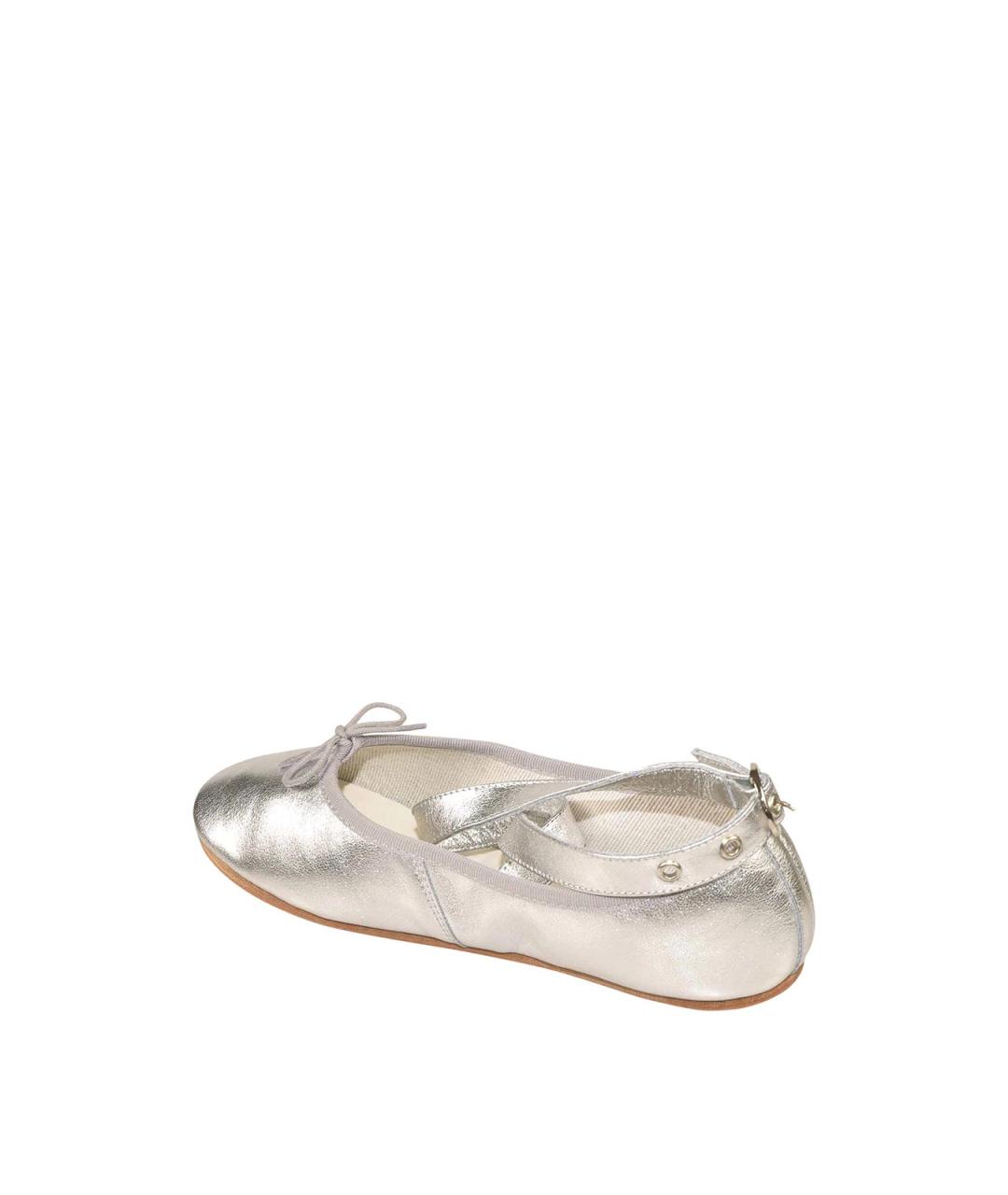 REPETTO Серебряные кожаные балетки, фото 3