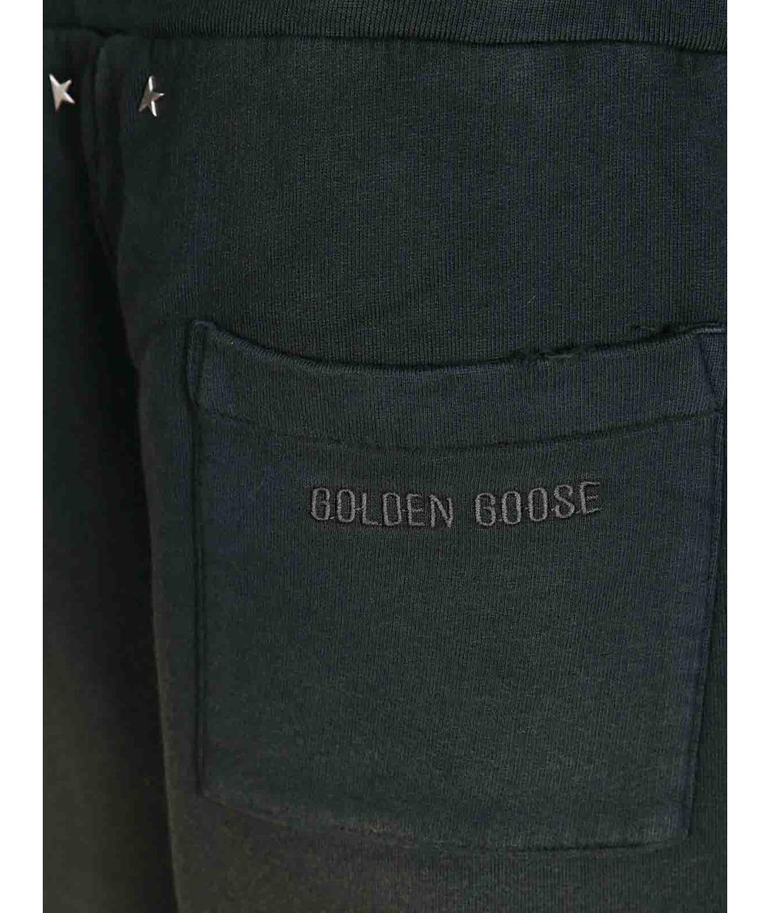 GOLDEN GOOSE Черные хлопковые спортивные брюки и шорты, фото 3