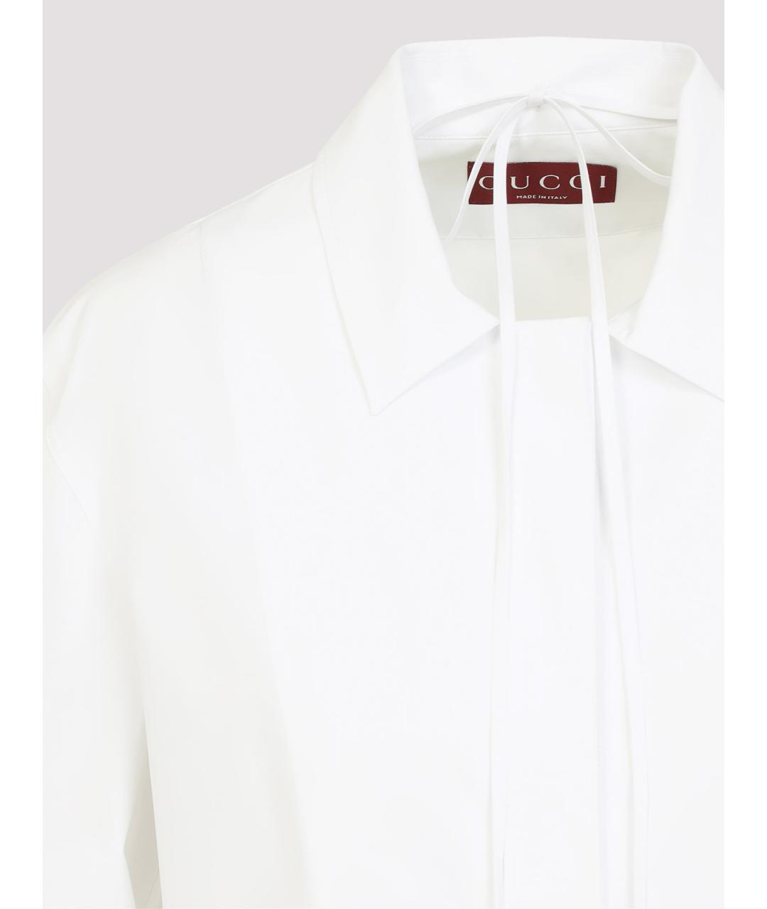 GUCCI Белая хлопковая рубашка, фото 3