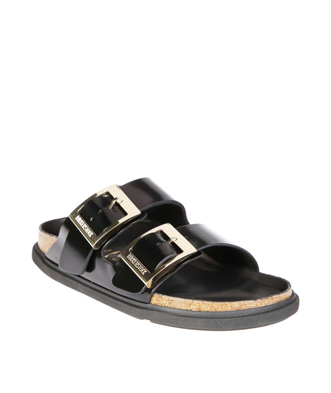 BIRKENSTOCK Черные текстильные шлепанцы, фото 2