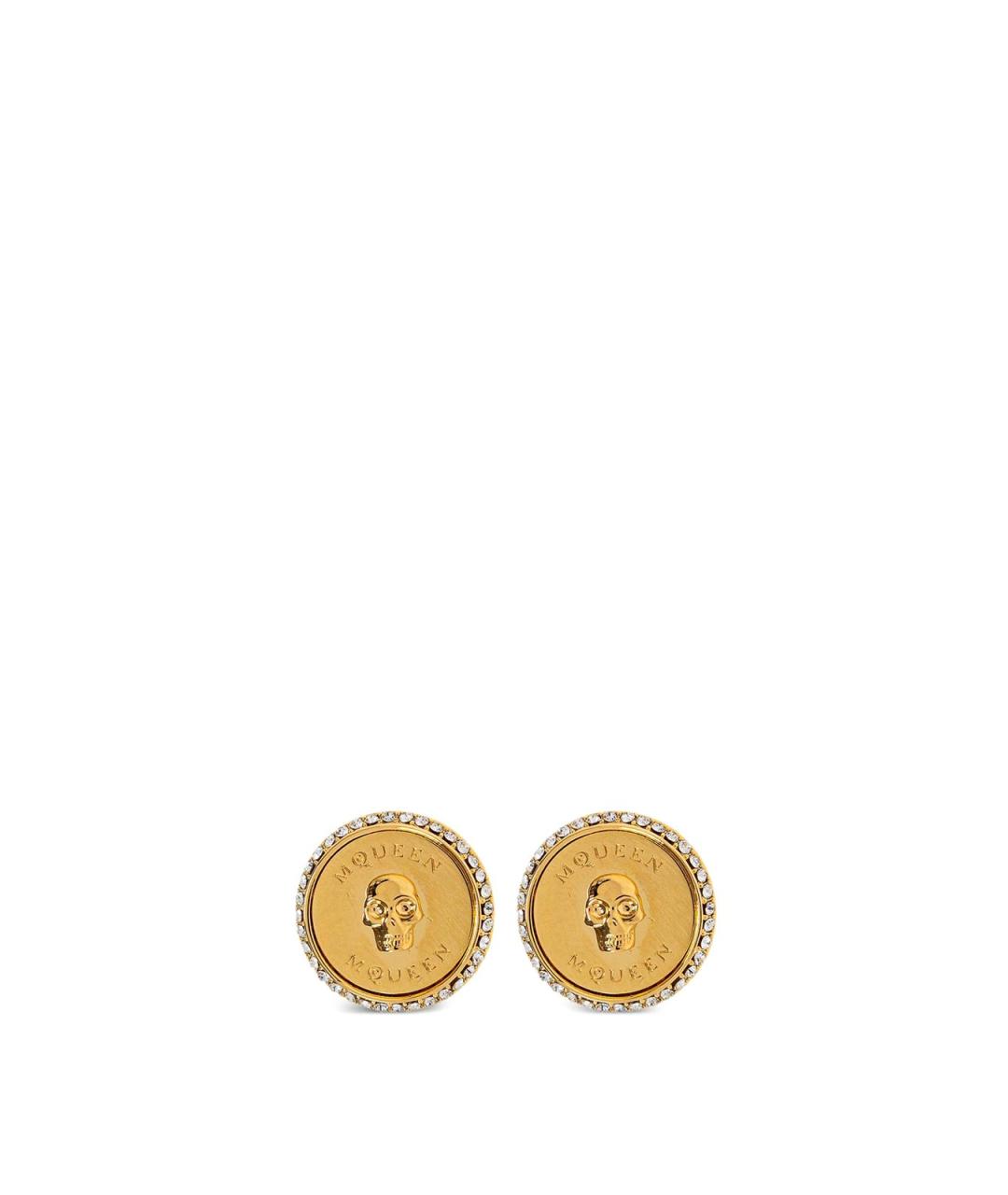 ALEXANDER MCQUEEN Золотые латунные серьги, фото 1
