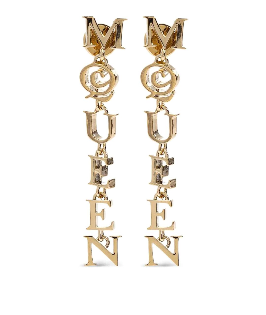 ALEXANDER MCQUEEN Золотые серьги из желтого золота, фото 1