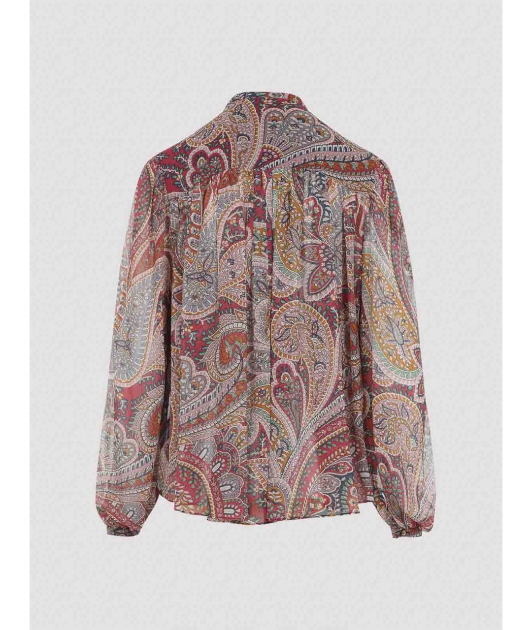 ETRO Бордовая шелковая рубашка, фото 2