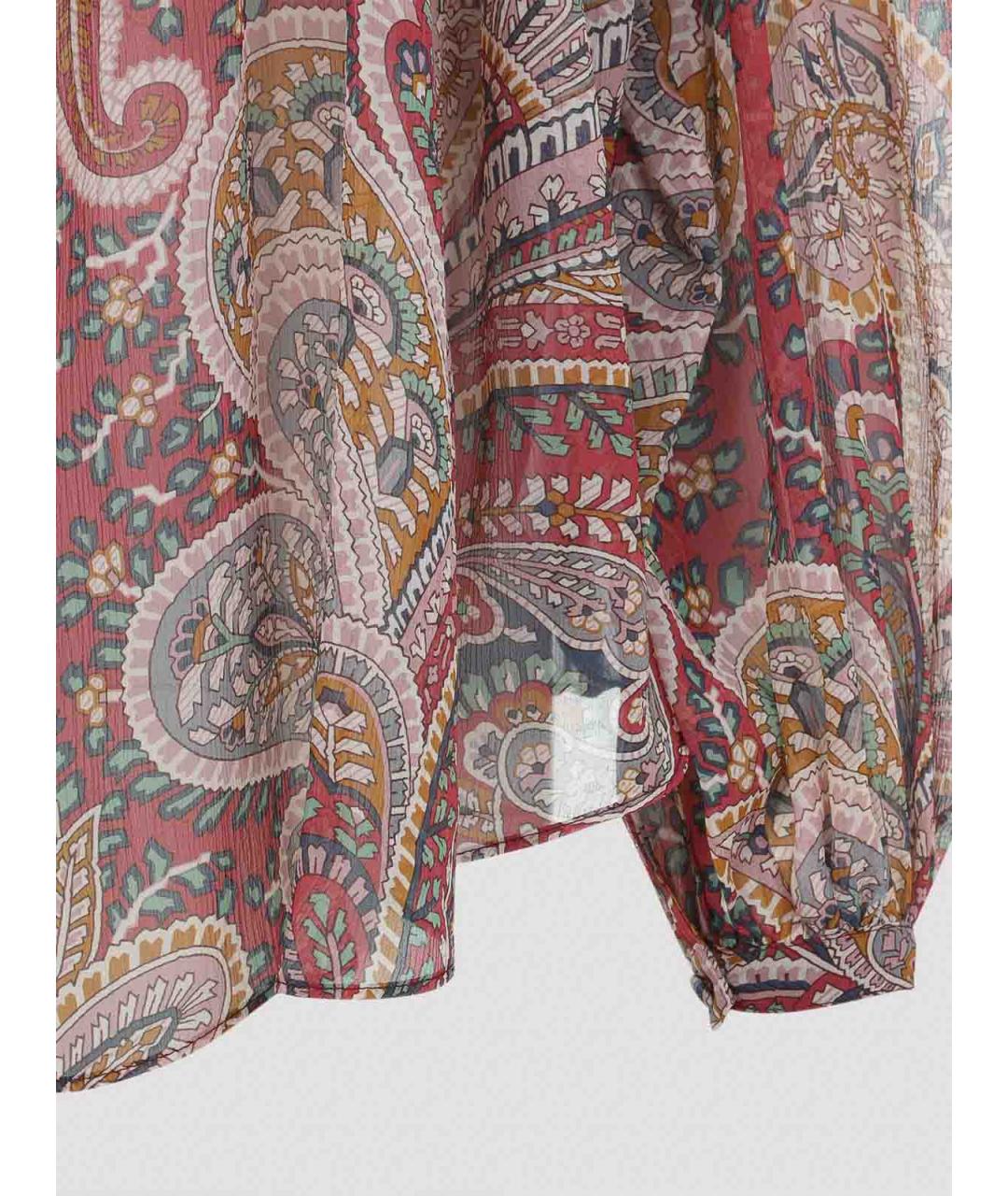 ETRO Бордовая шелковая рубашка, фото 3