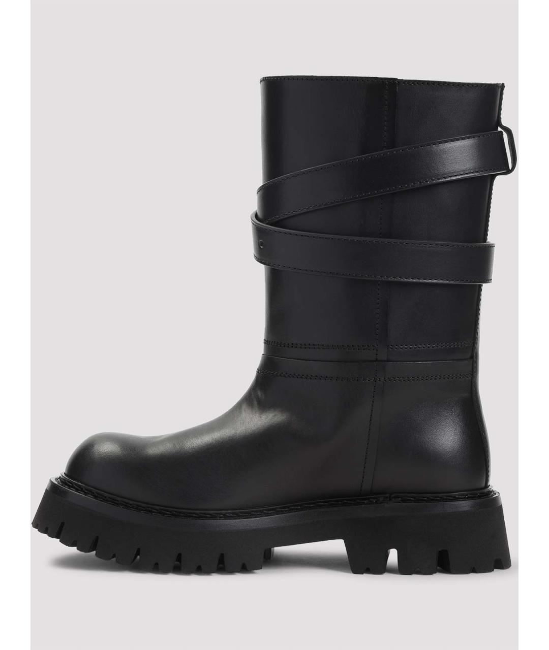 MOSCHINO Черные кожаные сапоги, фото 2