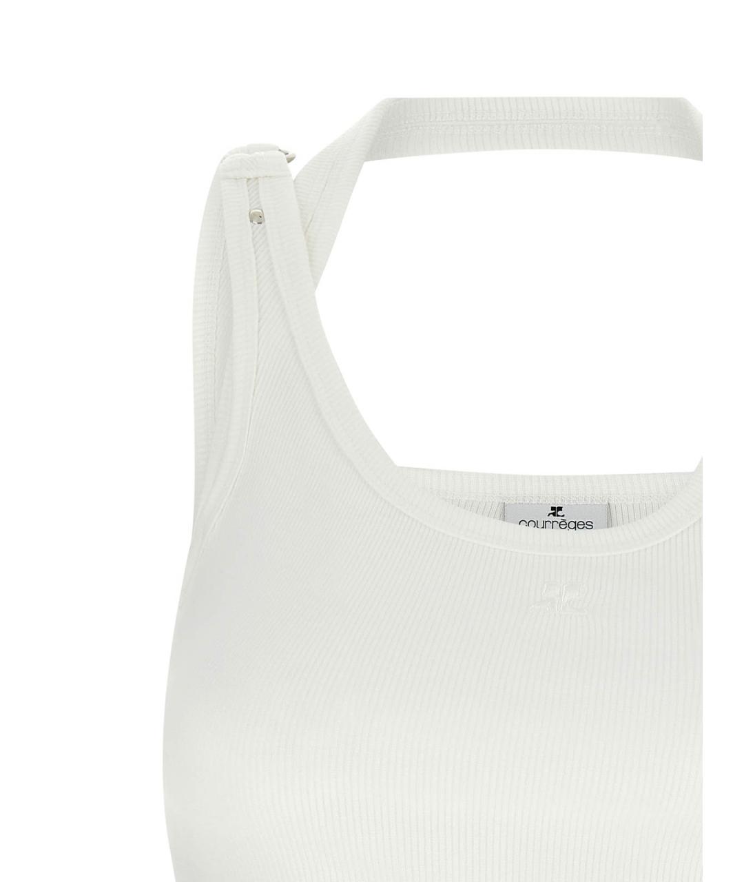 COURREGES Белая хлопковая майка, фото 3