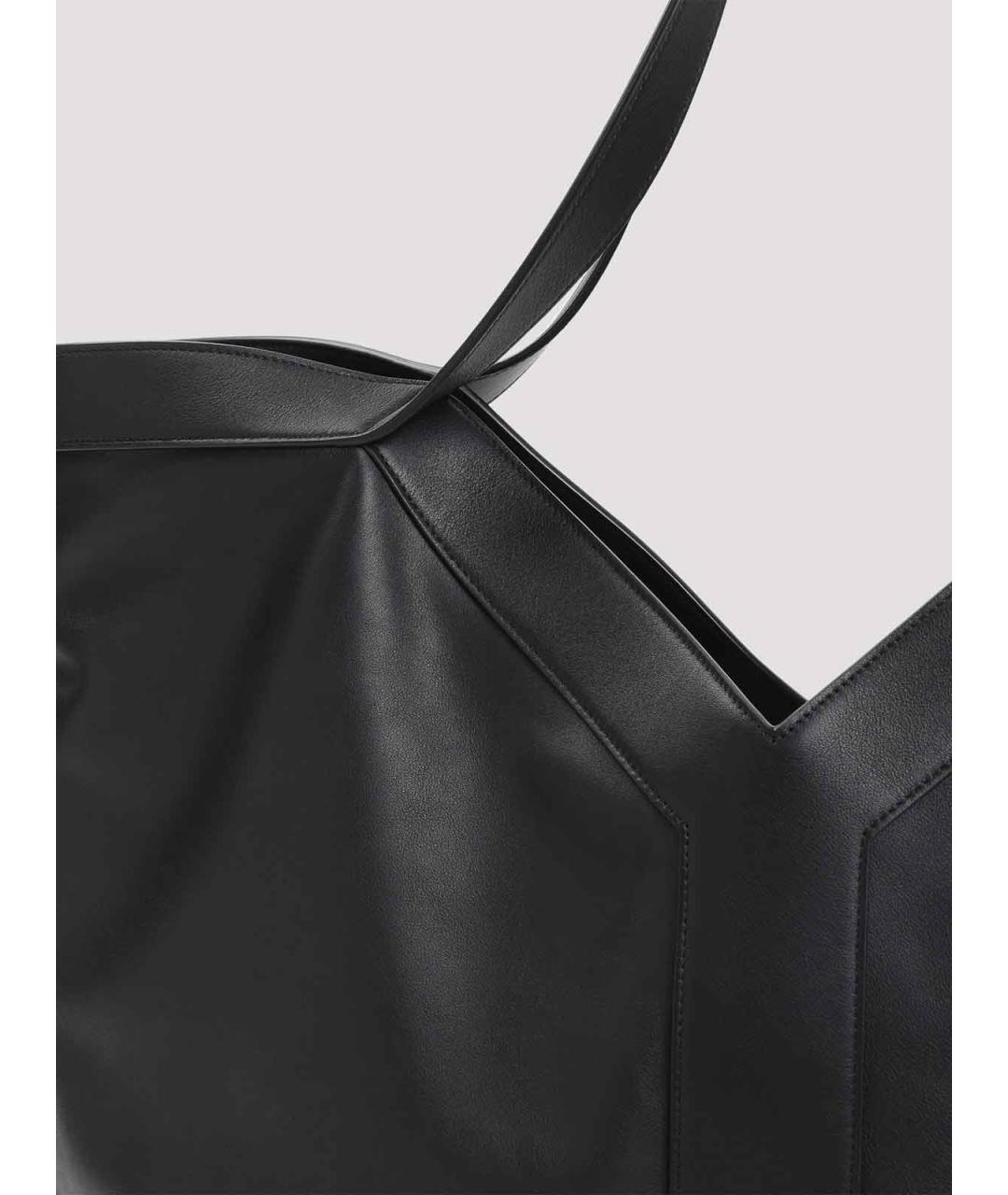 SAINT LAURENT Черная кожаная сумка тоут, фото 3