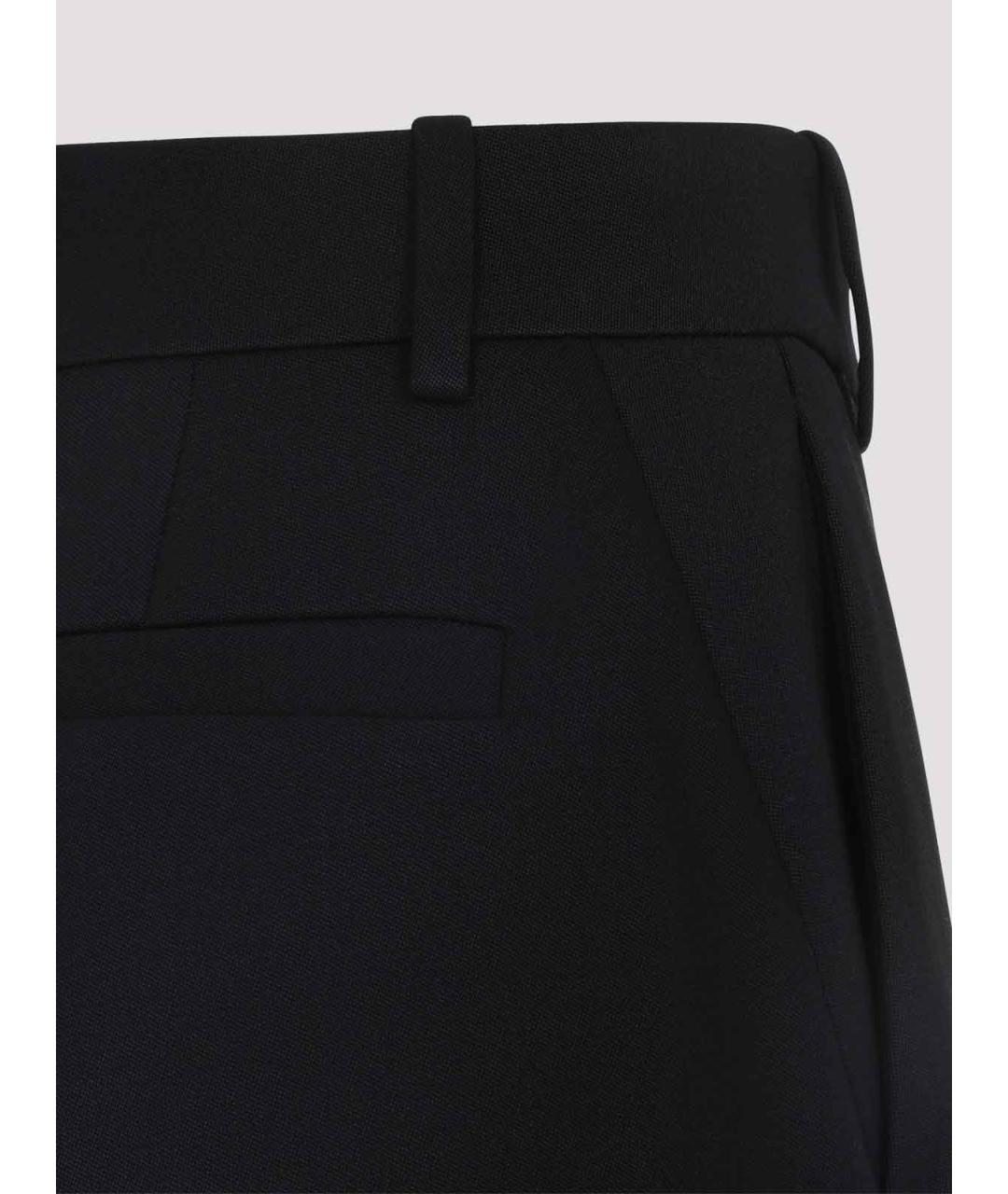 GIVENCHY Черные шерстяные прямые брюки, фото 4