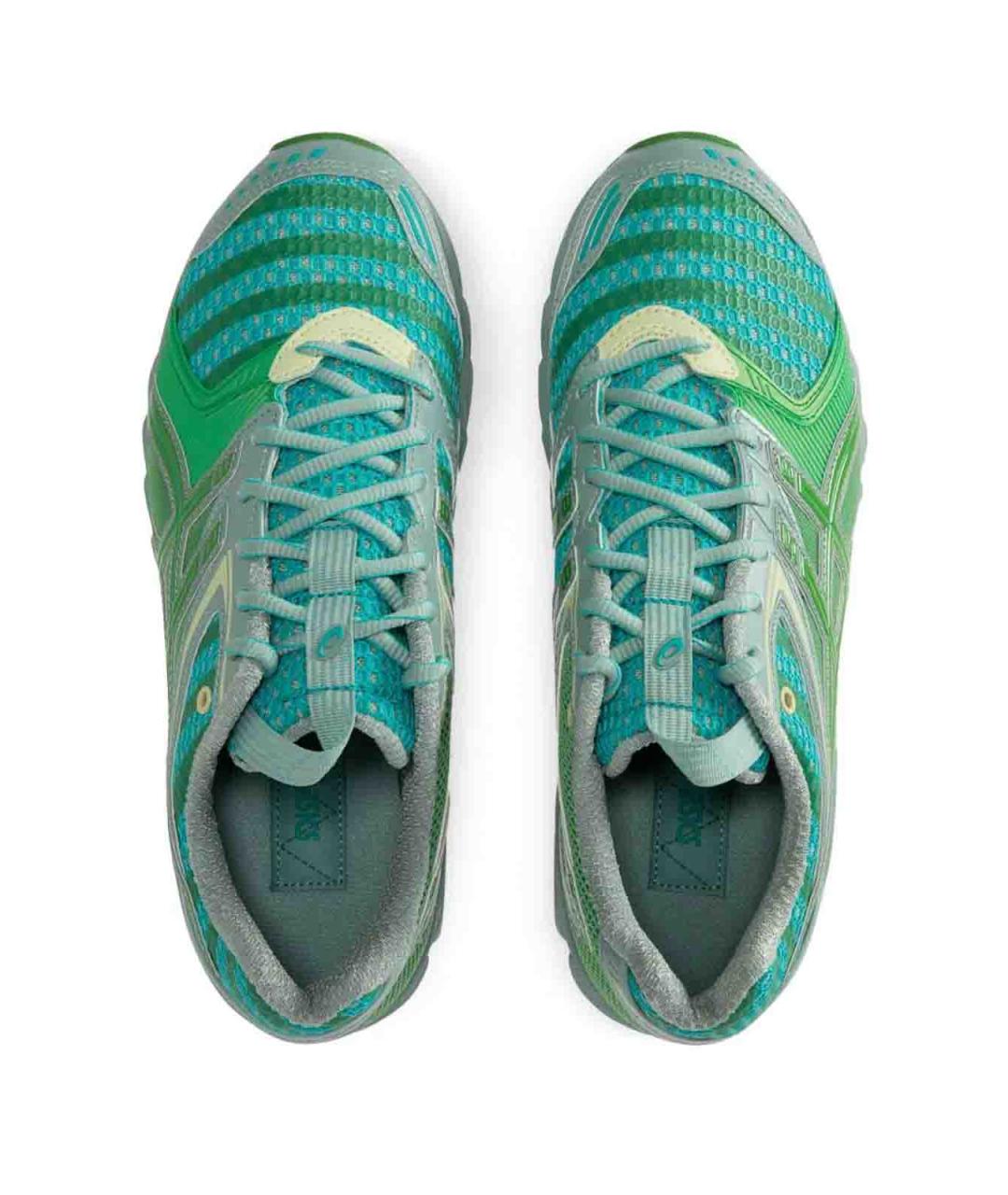 ASICS Зеленые текстильные низкие кроссовки / кеды, фото 4