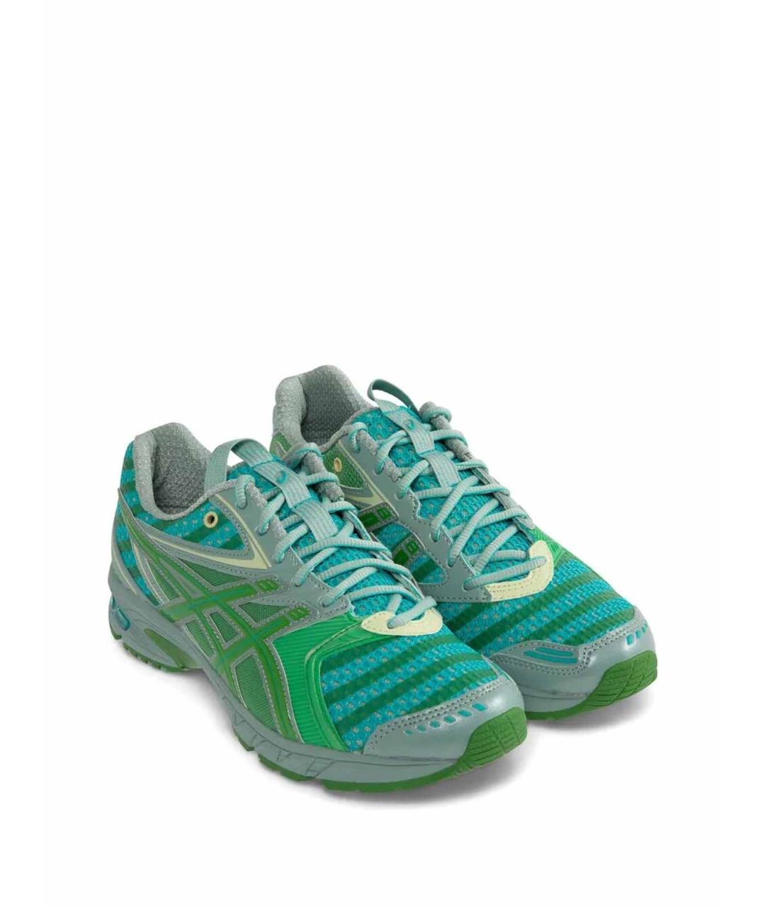 ASICS Зеленые текстильные низкие кроссовки / кеды, фото 3