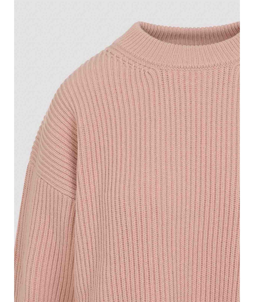 JIL SANDER Розовый шерстяной джемпер / свитер, фото 3