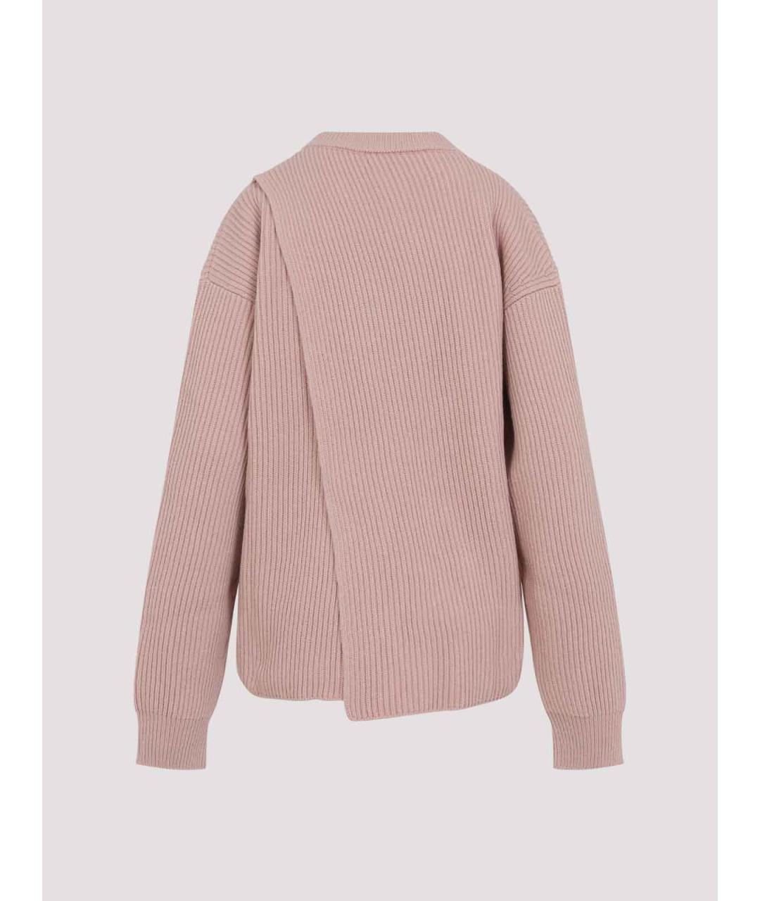 JIL SANDER Розовый шерстяной джемпер / свитер, фото 2