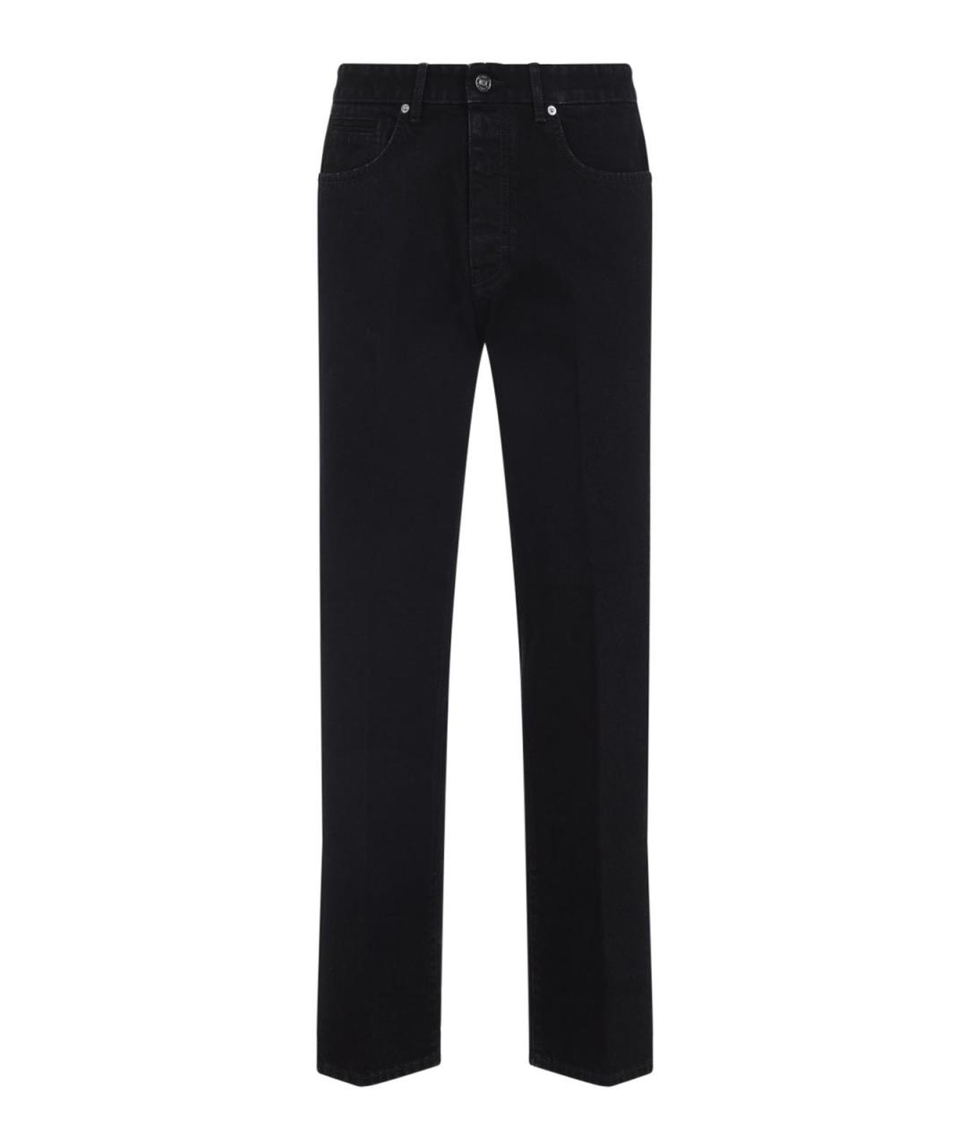GIVENCHY Черные хлопковые прямые джинсы, фото 1