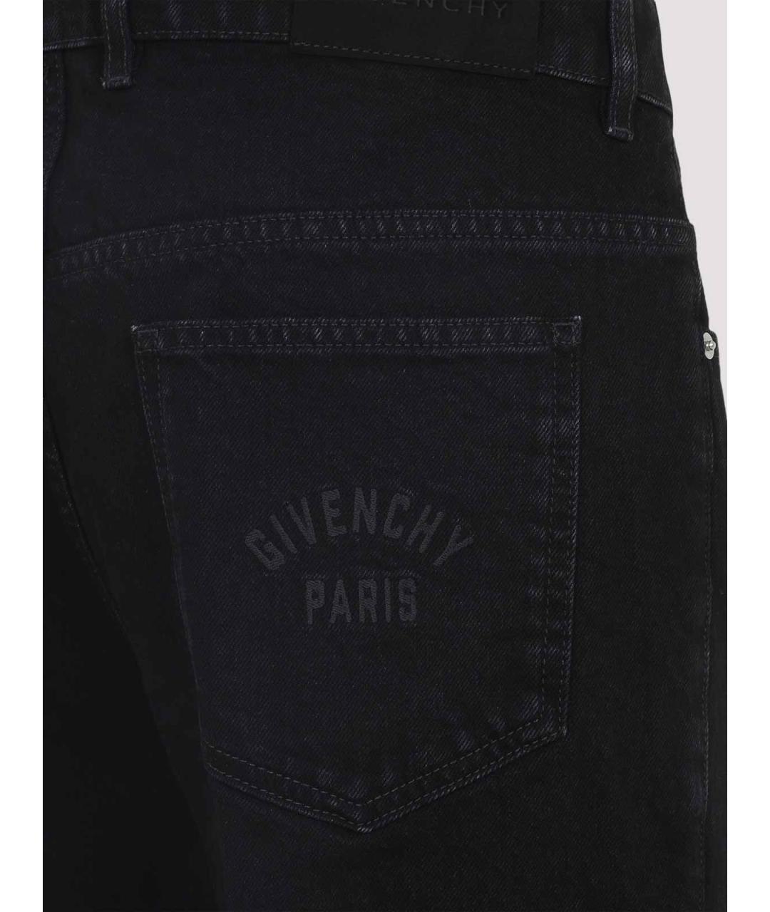 GIVENCHY Черные хлопковые прямые джинсы, фото 3