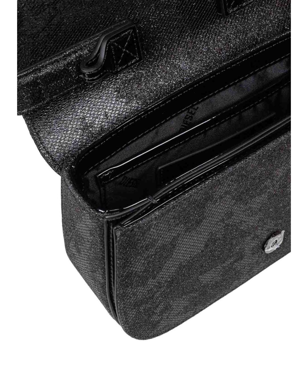 DIESEL Черная сумка через плечо из искусственной кожи, фото 4