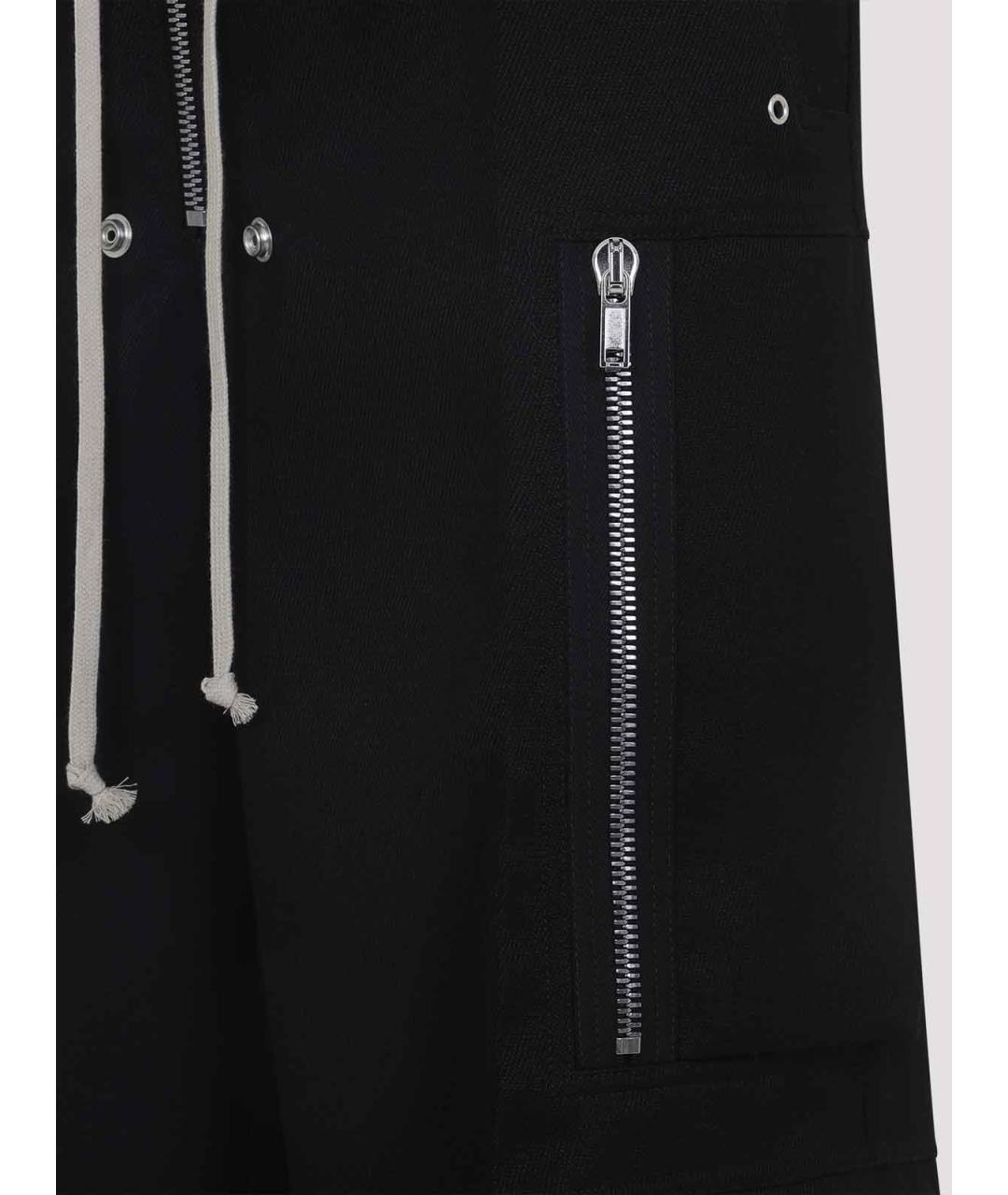 RICK OWENS Черные шерстяные шорты, фото 3