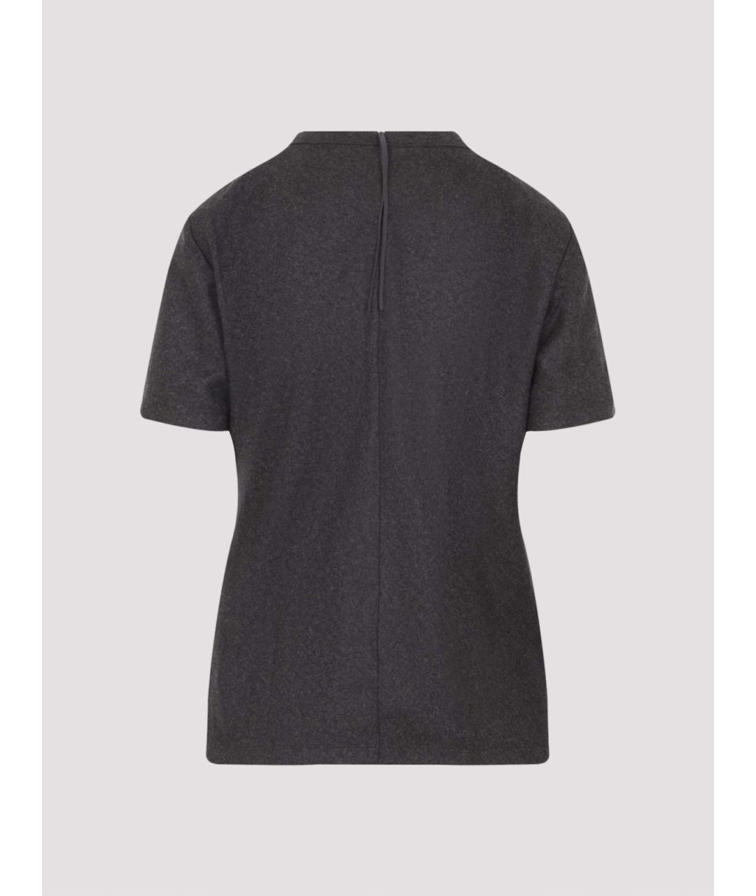 Carven Коричневая шерстяная футболка, фото 2