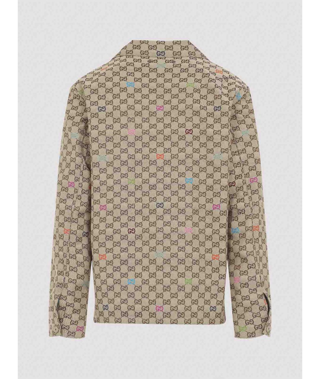 GUCCI Бежевая хлопковая куртка, фото 2